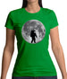 Astronaut On The Moon Womens T-Shirt