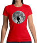 Astronaut On The Moon Womens T-Shirt