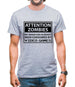 Attention Zombies - Brain Consumed By Video Games Mens T-Shirt