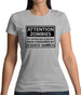 Attention Zombies - Brain Consumed By Video Games Womens T-Shirt