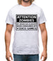 Attention Zombies - Brain Consumed By Video Games Mens T-Shirt