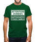 Attention Zombies - Brain Consumed By Video Games Mens T-Shirt