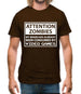 Attention Zombies - Brain Consumed By Video Games Mens T-Shirt