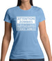 Attention Zombies - Brain Consumed By Video Games Womens T-Shirt