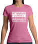 Attention Zombies - Brain Consumed By Video Games Womens T-Shirt