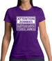 Attention Zombies - Brain Consumed By Video Games Womens T-Shirt