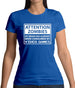Attention Zombies - Brain Consumed By Video Games Womens T-Shirt
