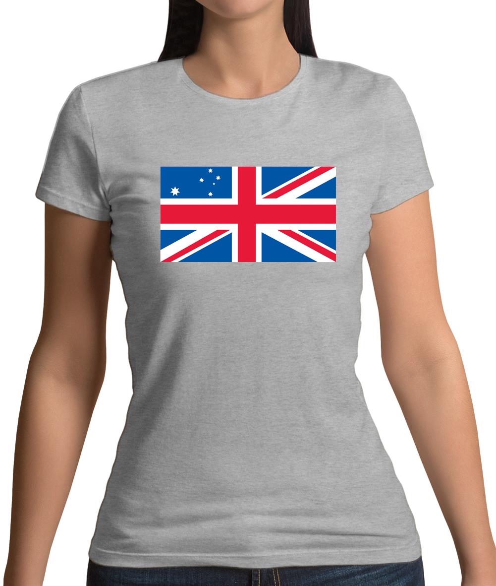 Australian Union Jack Flag Womens T-Shirt