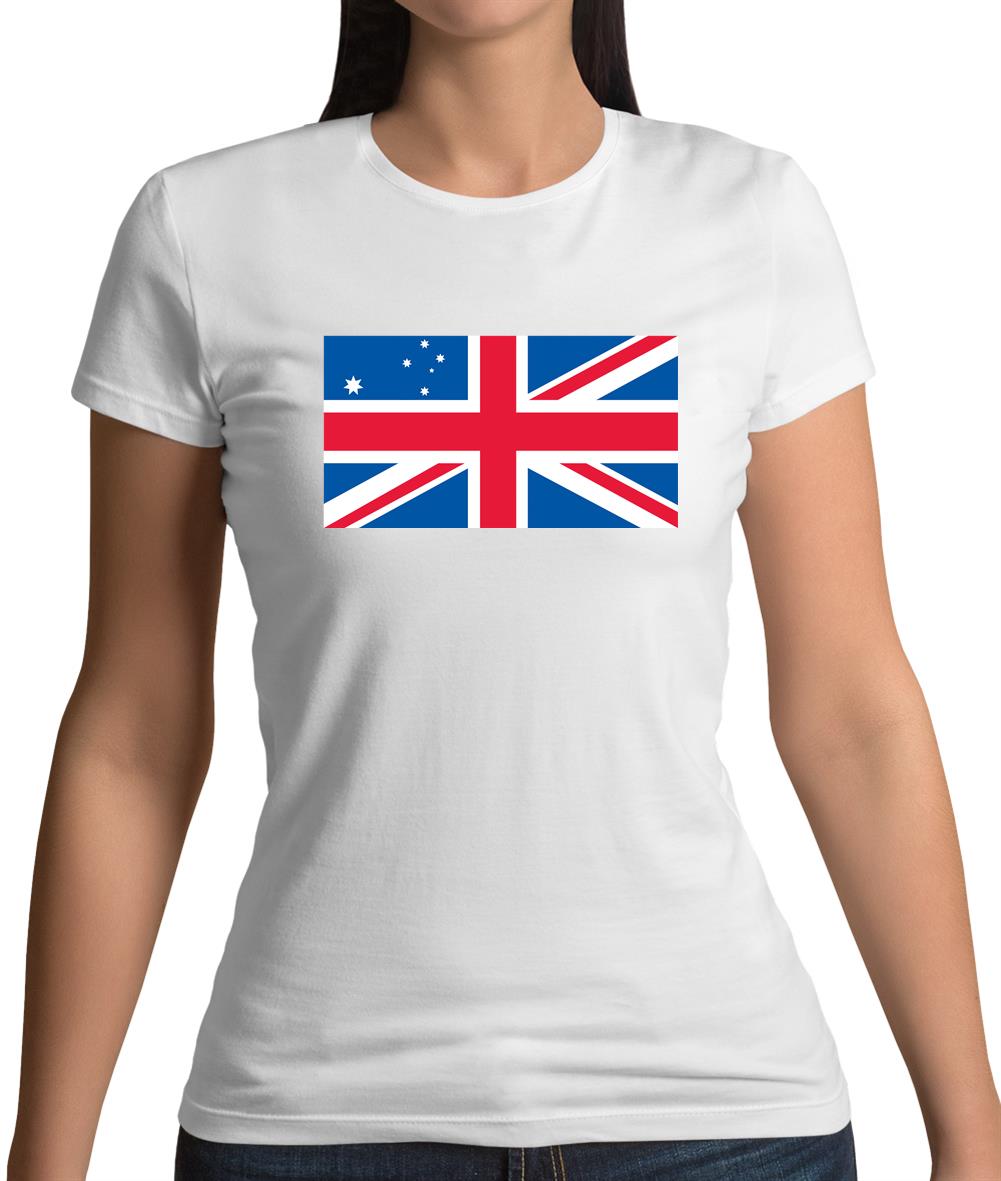 Australian Union Jack Flag Womens T-Shirt