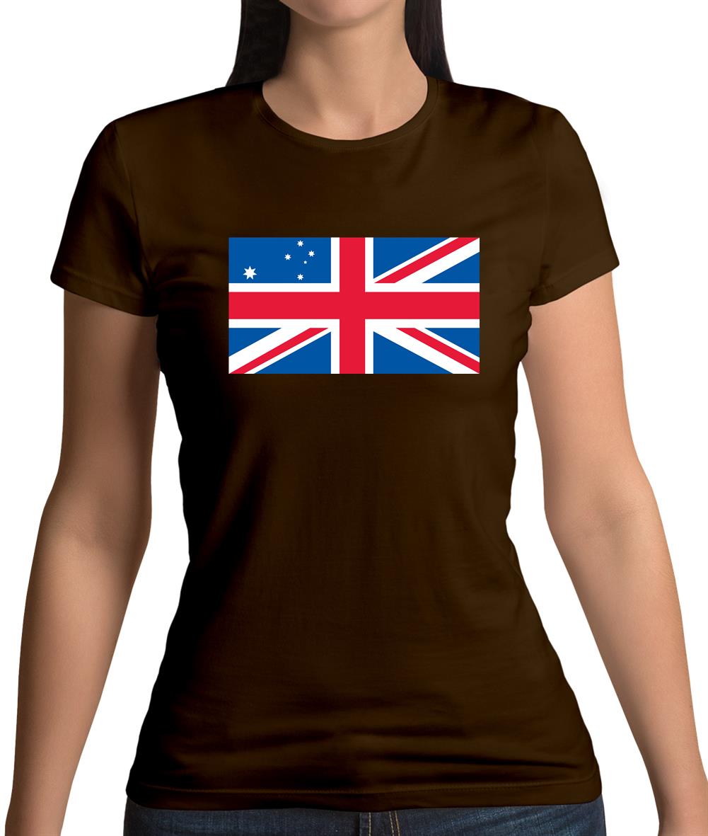 Australian Union Jack Flag Womens T-Shirt
