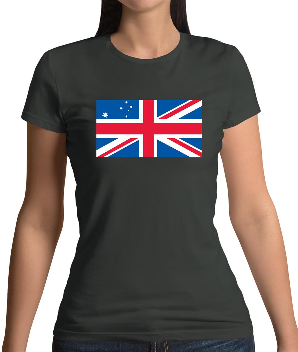 Australian Union Jack Flag Womens T-Shirt