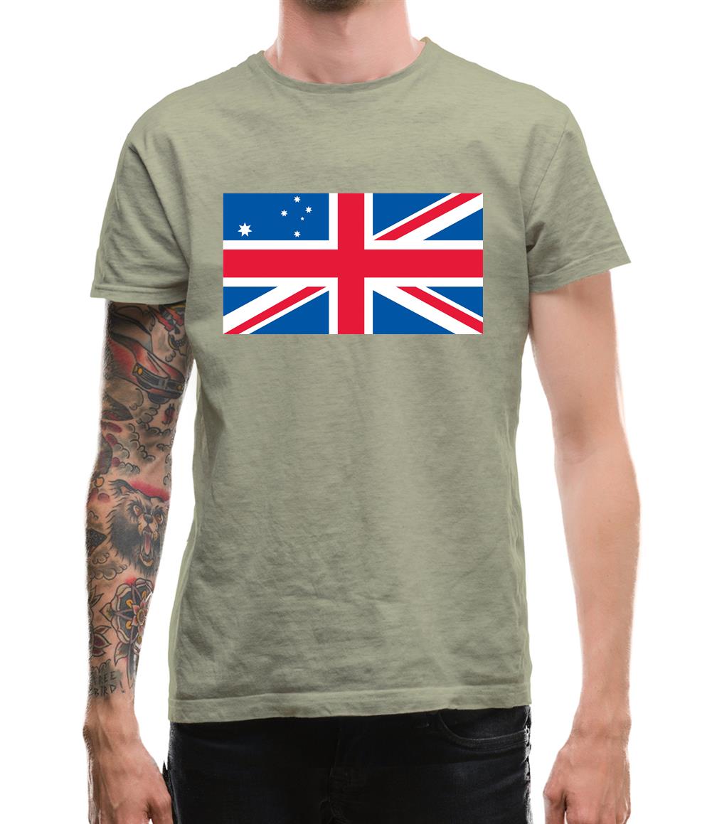 Australian Union Jack Flag Mens T-Shirt