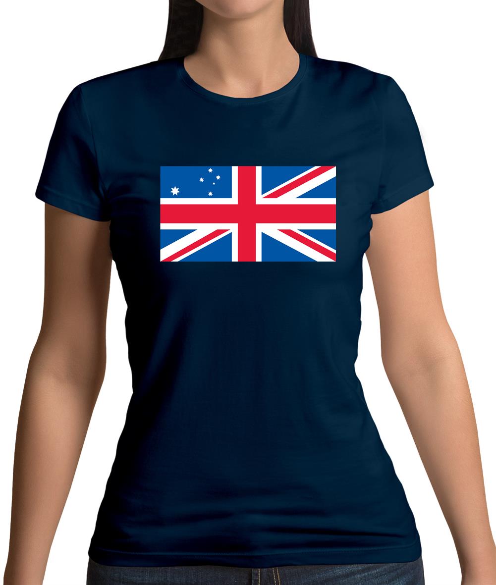 Australian Union Jack Flag Womens T-Shirt