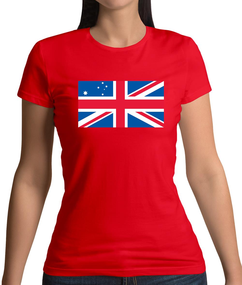 Australian Union Jack Flag Womens T-Shirt