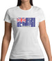 Australia Barcode Style Flag Womens T-Shirt