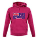 Australia Barcode Style Flag unisex hoodie