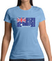 Australia Barcode Style Flag Womens T-Shirt