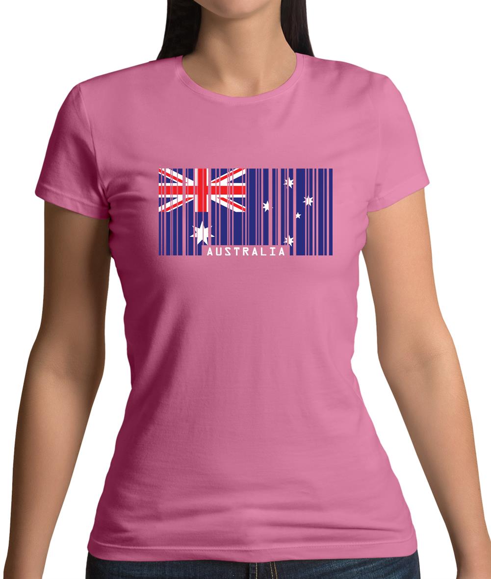 Australia Barcode Style Flag Womens T-Shirt