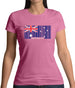 Australia Barcode Style Flag Womens T-Shirt