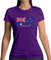 Australia Barcode Style Flag Womens T-Shirt