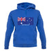 Australia Barcode Style Flag unisex hoodie