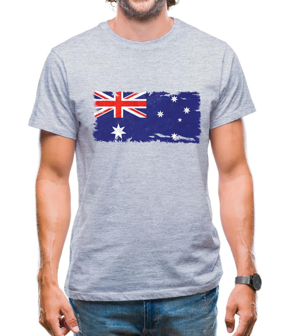 Australia Grunge Style Flag Mens T-Shirt