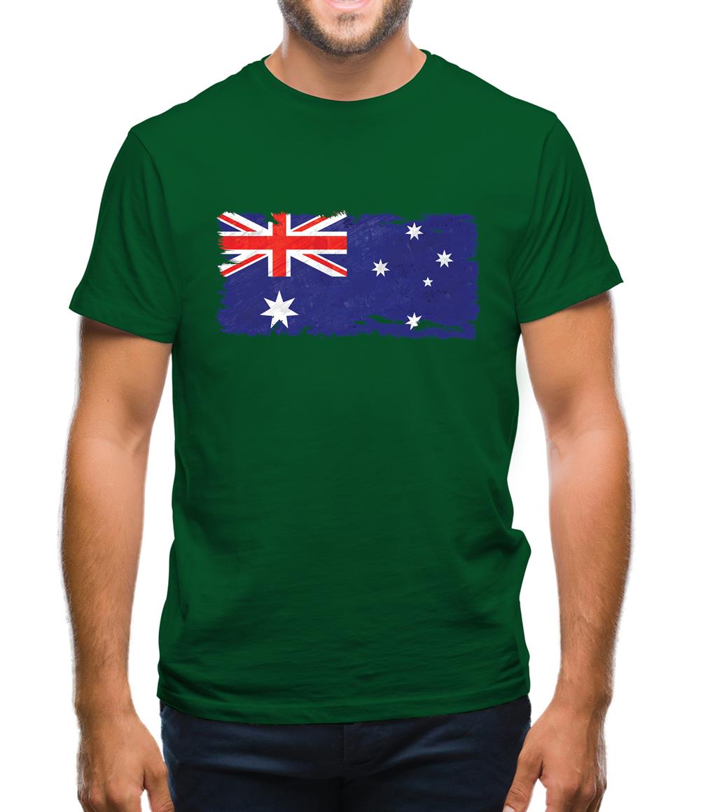 Australia Grunge Style Flag Mens T-Shirt