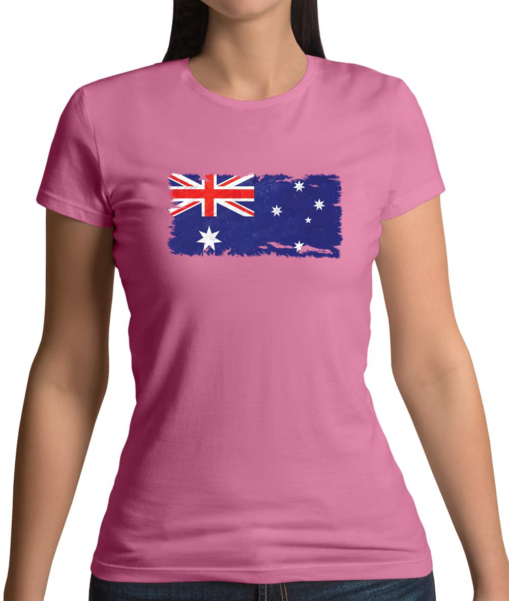 Australia Grunge Style Flag Womens T-Shirt
