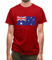 Australia Grunge Style Flag Mens T-Shirt