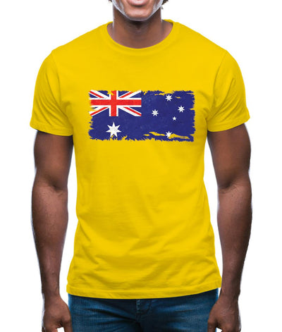 Australia Grunge Style Flag Mens T-Shirt