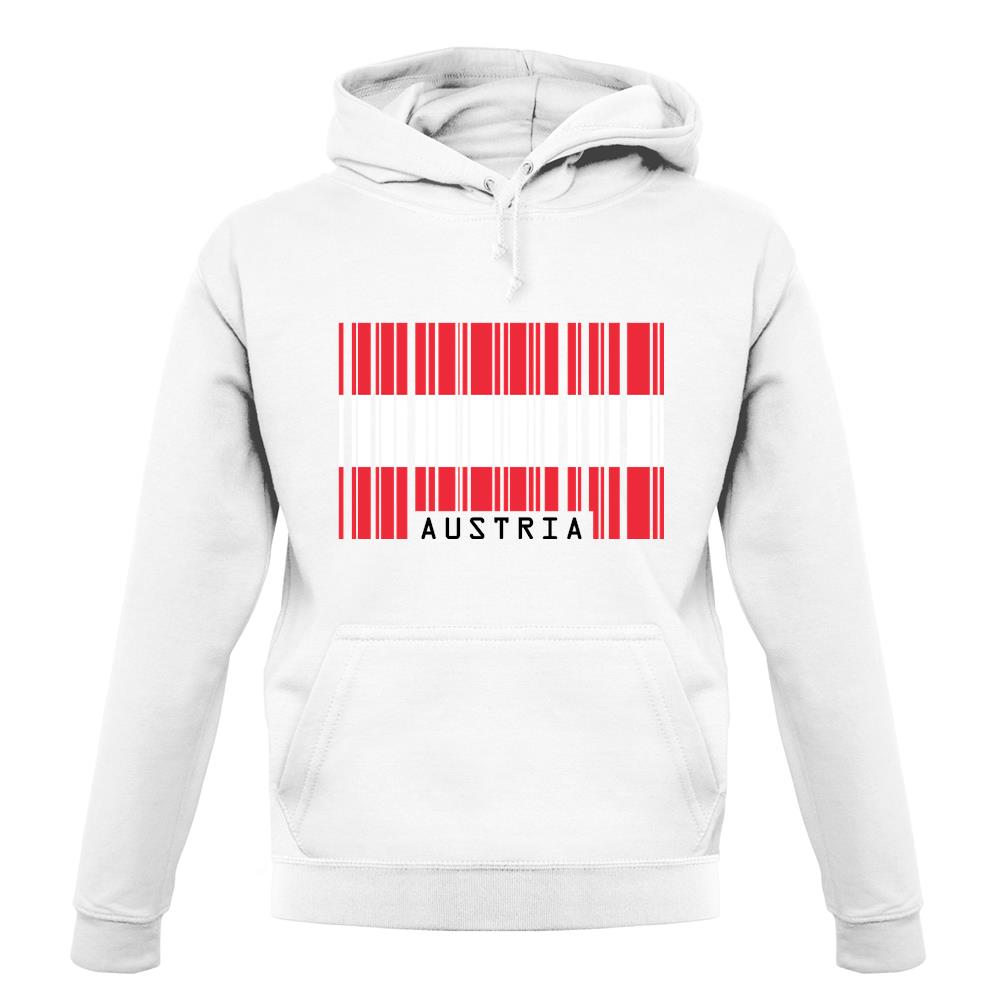 Austria Barcode Style Flag unisex hoodie