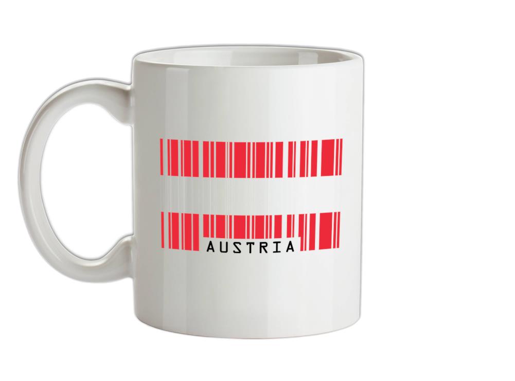 Austria Barcode Style Flag Ceramic Mug