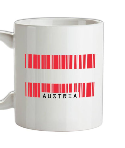 Austria Barcode Style Flag Ceramic Mug
