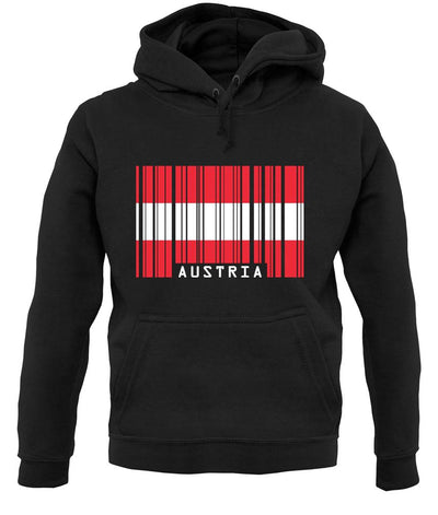 Austria Barcode Style Flag unisex hoodie