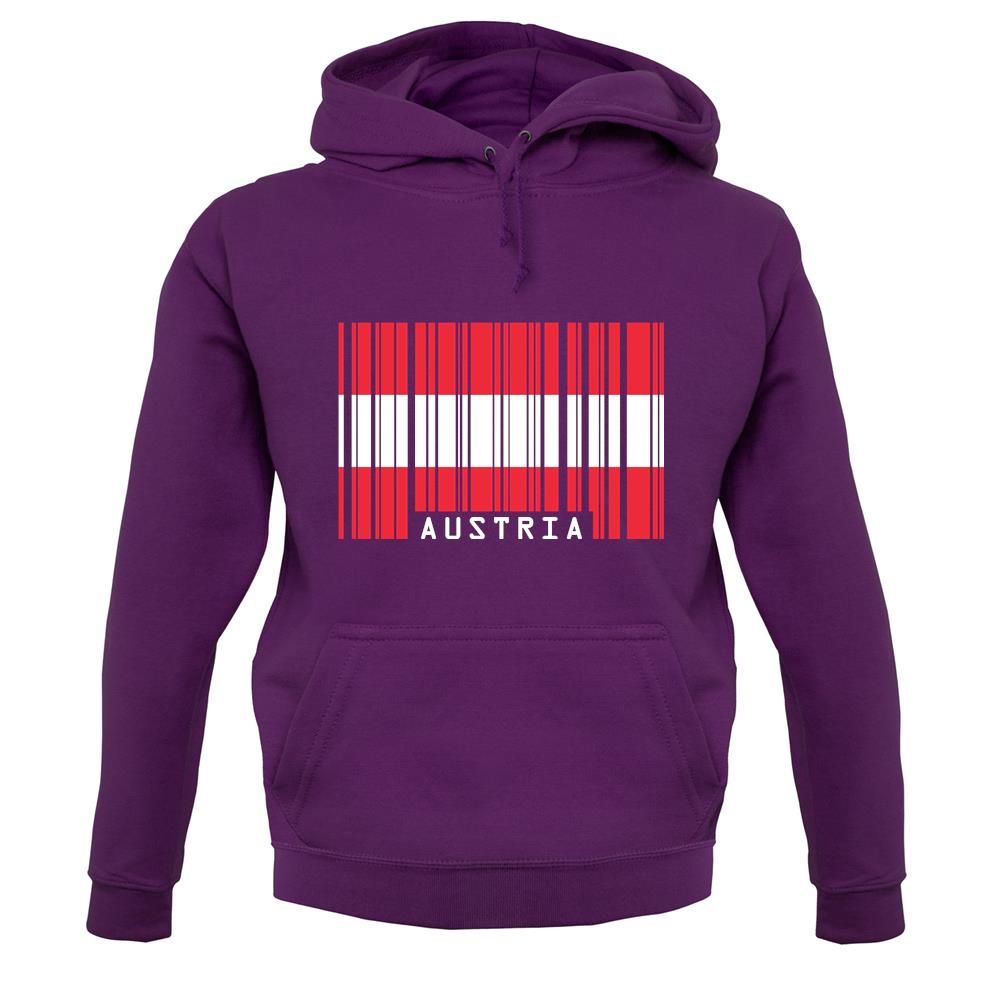 Austria Barcode Style Flag unisex hoodie
