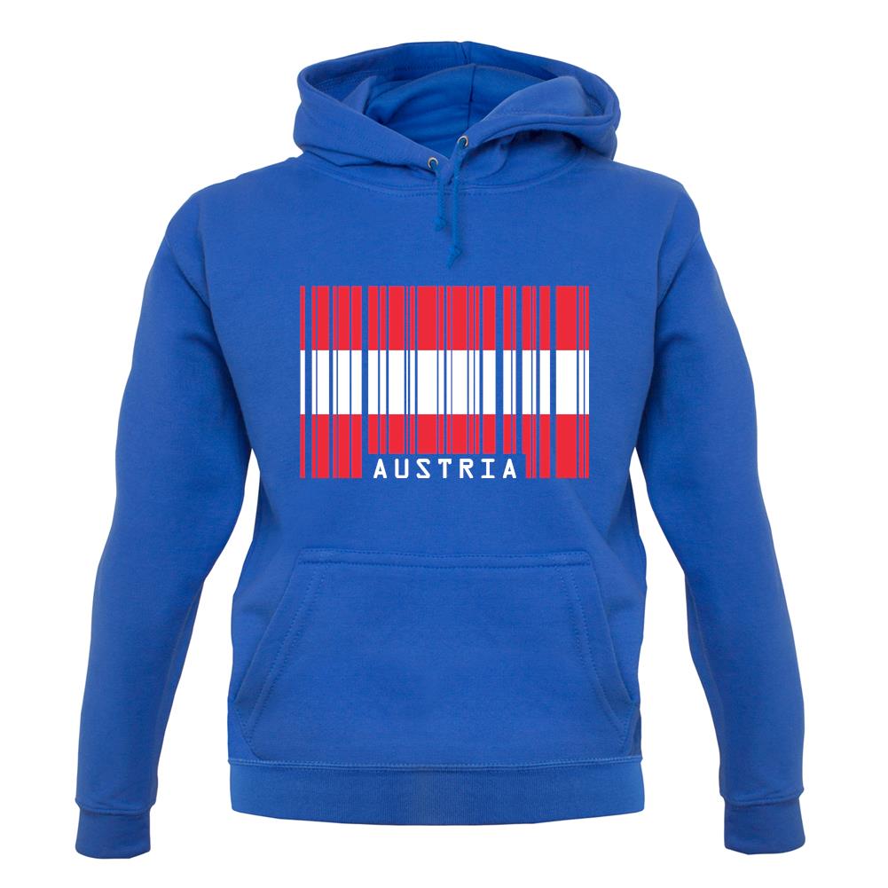 Austria Barcode Style Flag unisex hoodie