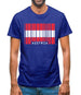 Austria Barcode Style Flag Mens T-Shirt