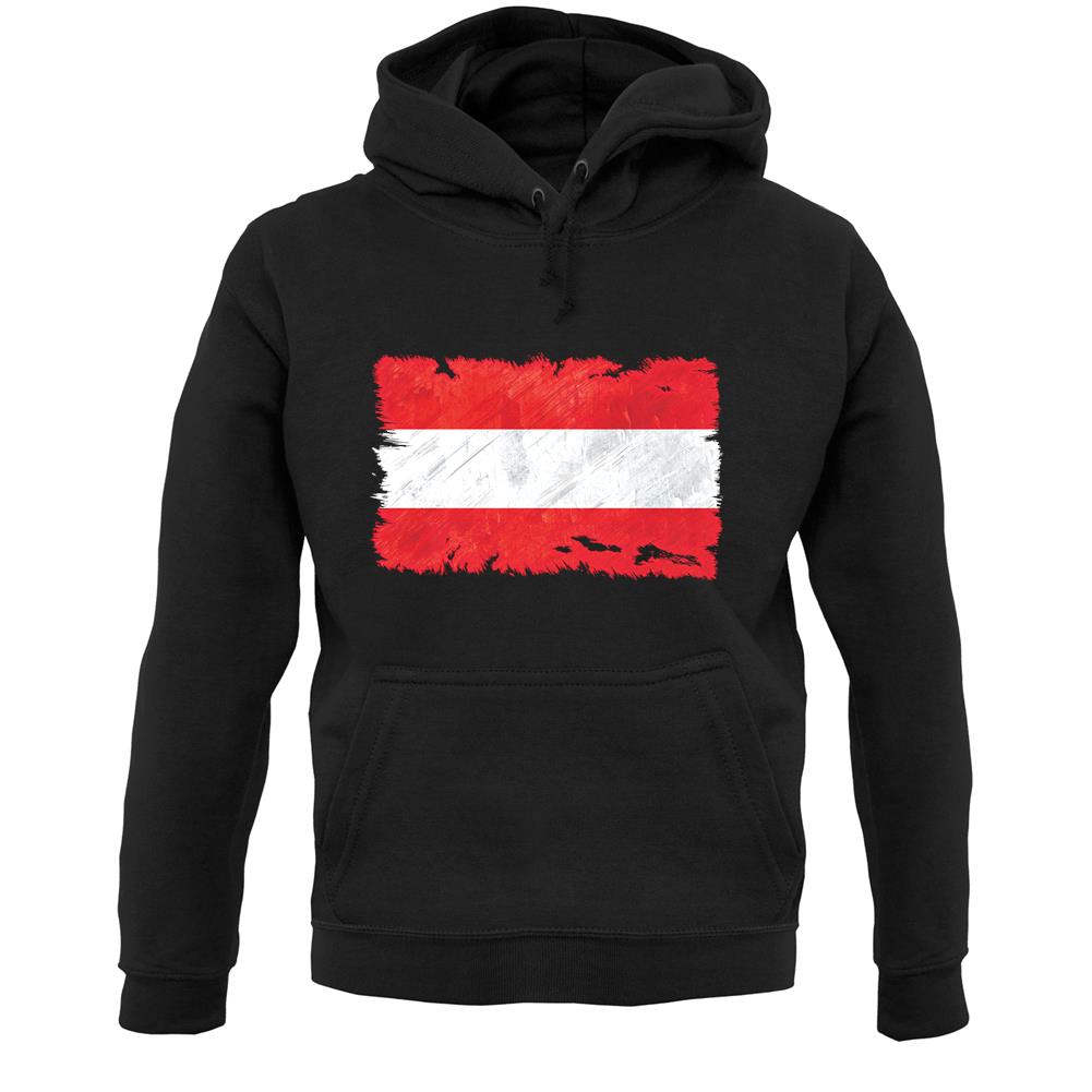 Austria  Grunge Style Flag Unisex Hoodie