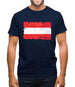 Austria  Grunge Style Flag Mens T-Shirt