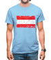 Austria  Grunge Style Flag Mens T-Shirt