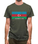 Azerbaijan Barcode Style Flag Mens T-Shirt