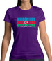 Azerbaijan Barcode Style Flag Womens T-Shirt