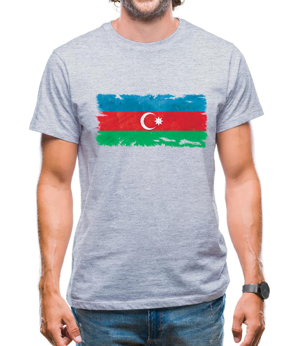 Azerbaijan Grunge Style Flag Mens T-Shirt