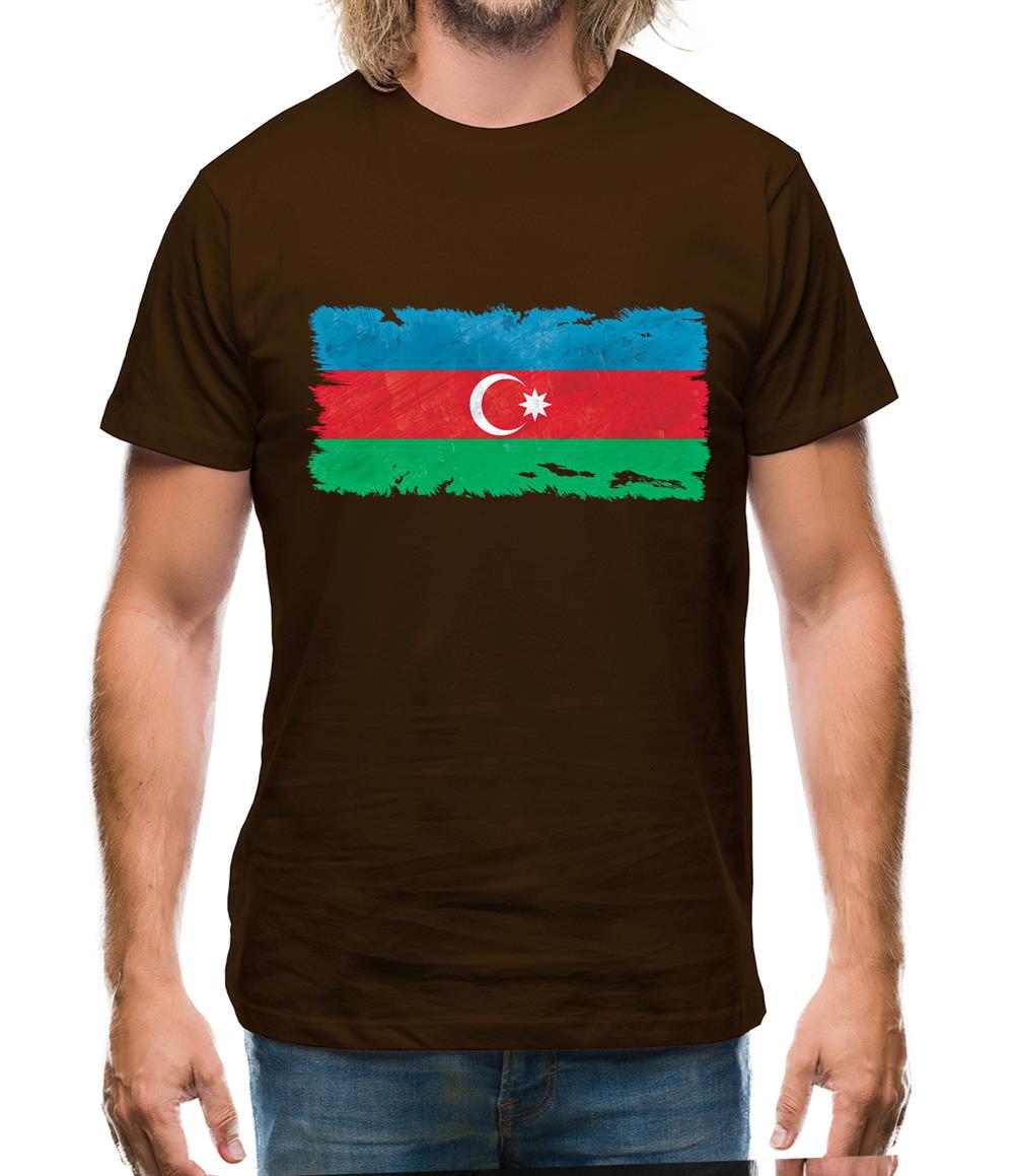 Azerbaijan Grunge Style Flag Mens T-Shirt