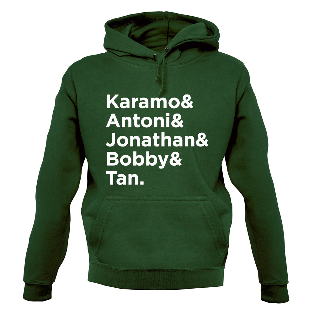 Queer Eye Name List Unisex Hoodie