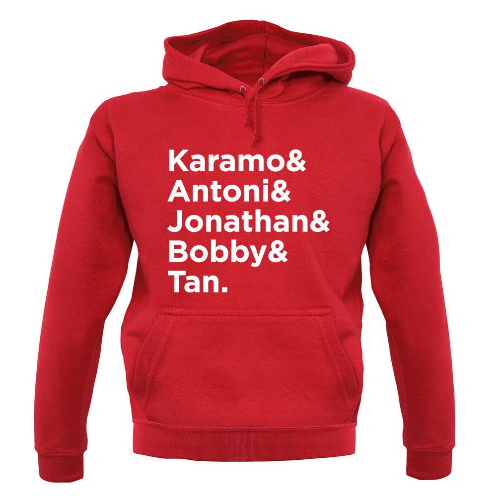 Queer Eye Name List Unisex Hoodie