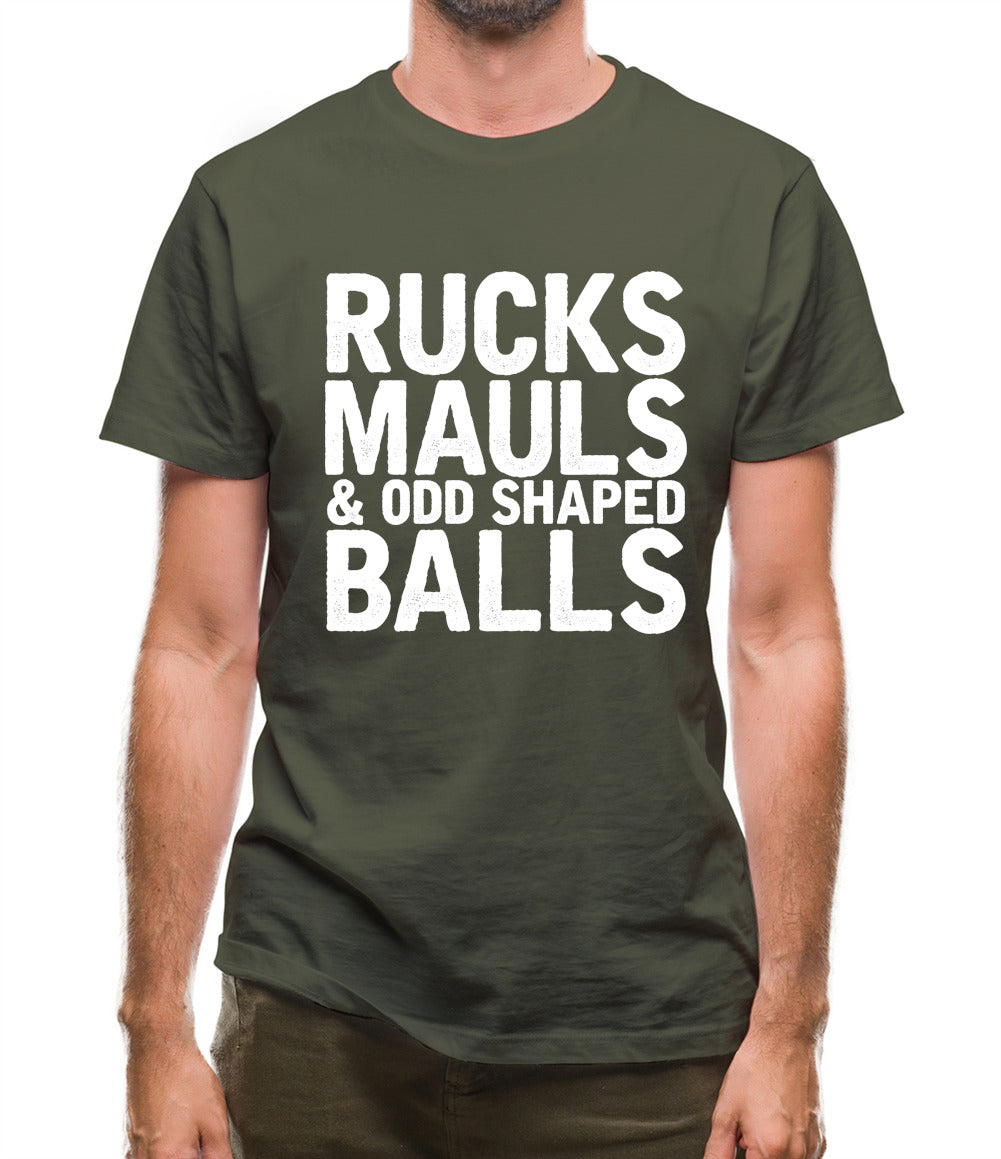 Ruck, Mauls And Odd Shaped Balls Mens T-Shirt