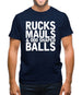 Ruck, Mauls And Odd Shaped Balls Mens T-Shirt