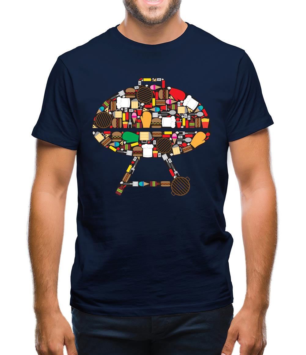 Bbq Montage Mens T-Shirt