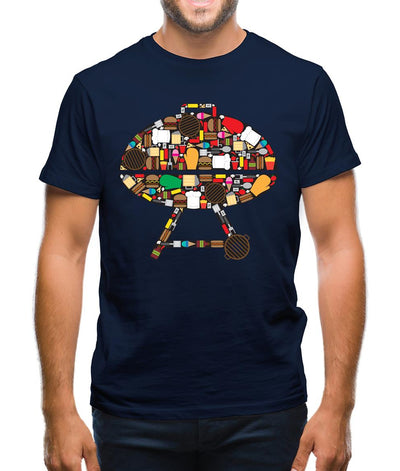 Bbq Montage Mens T-Shirt